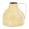 CosmoLiving by Cosmopolitan Yellow Metal Abstract Enameled Vase with Gold Handle Set